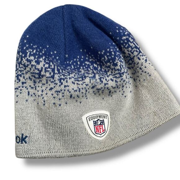 New York Giants Beanie Reebok On Field NFL Equipment Knit OS Football Gray Blue - Picture 3 of 11